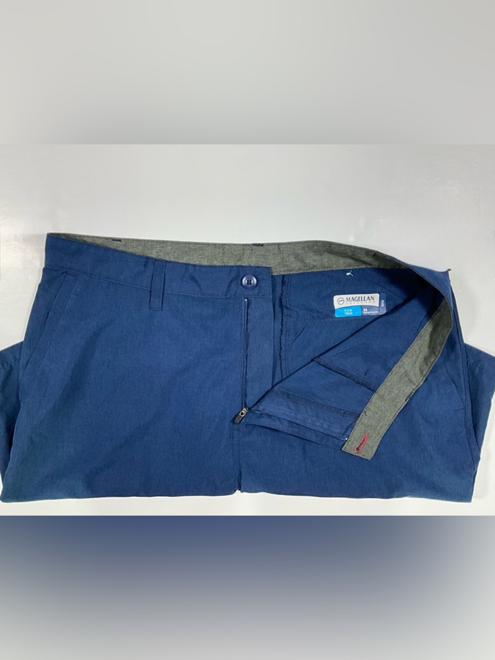 Magellan Outdoors Flex Fish Gear Shorts Men’s 34 Blue Fishing Outdoor - Picture 10 of 11